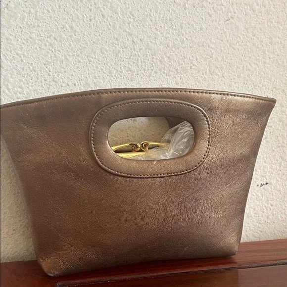 La Regale Metallic Brown  Leather Women's Bag - Picture 2 of 9